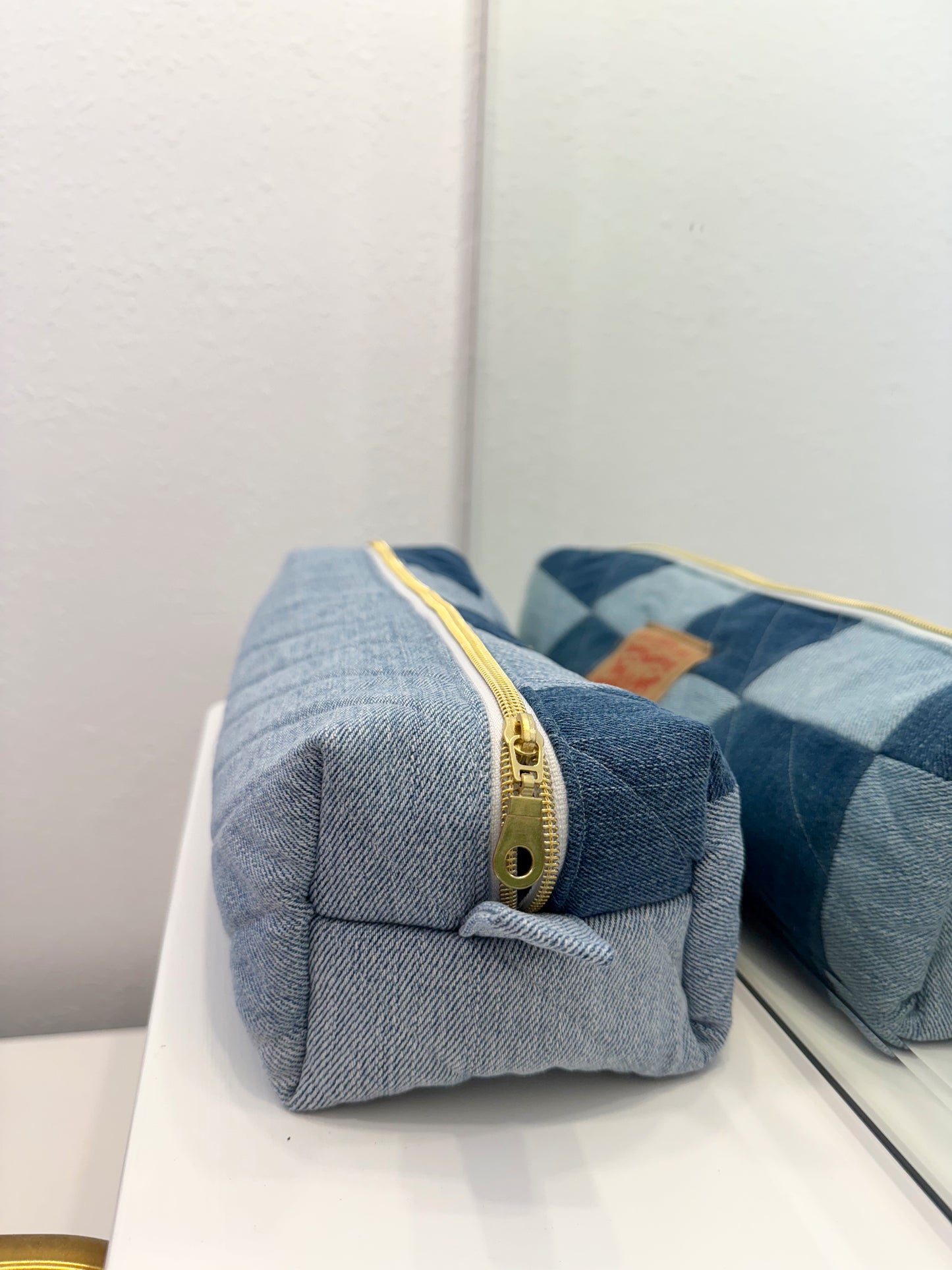 Upcycled Hot Tools Travel Bag - Half Patchwork