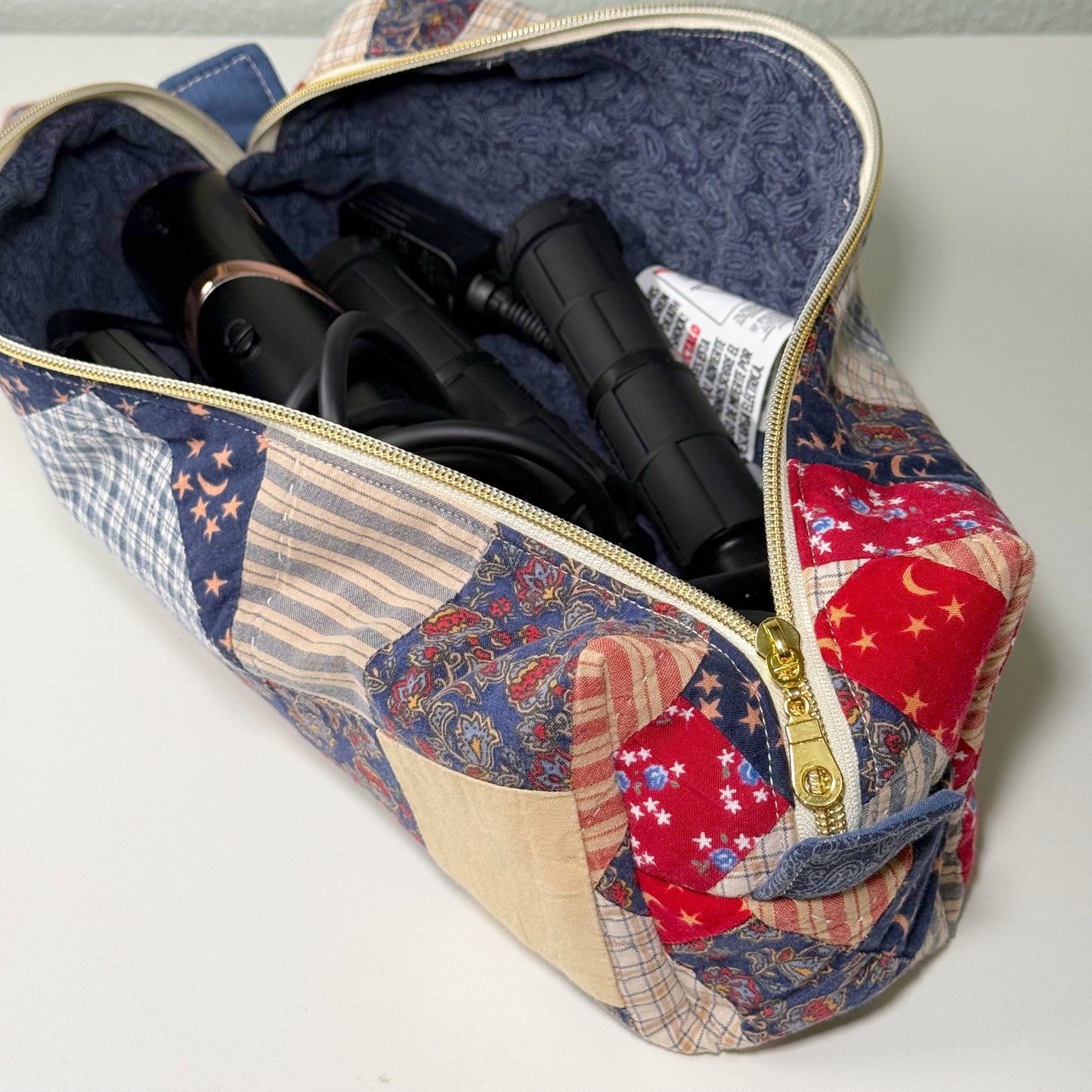Upcycled Hot Tools Bag - USA #2