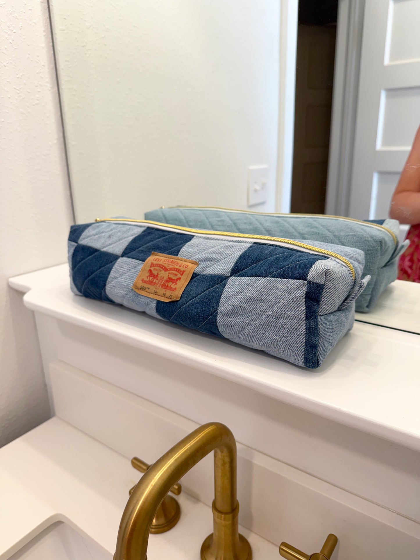 Upcycled Hot Tools Travel Bag - Half Patchwork