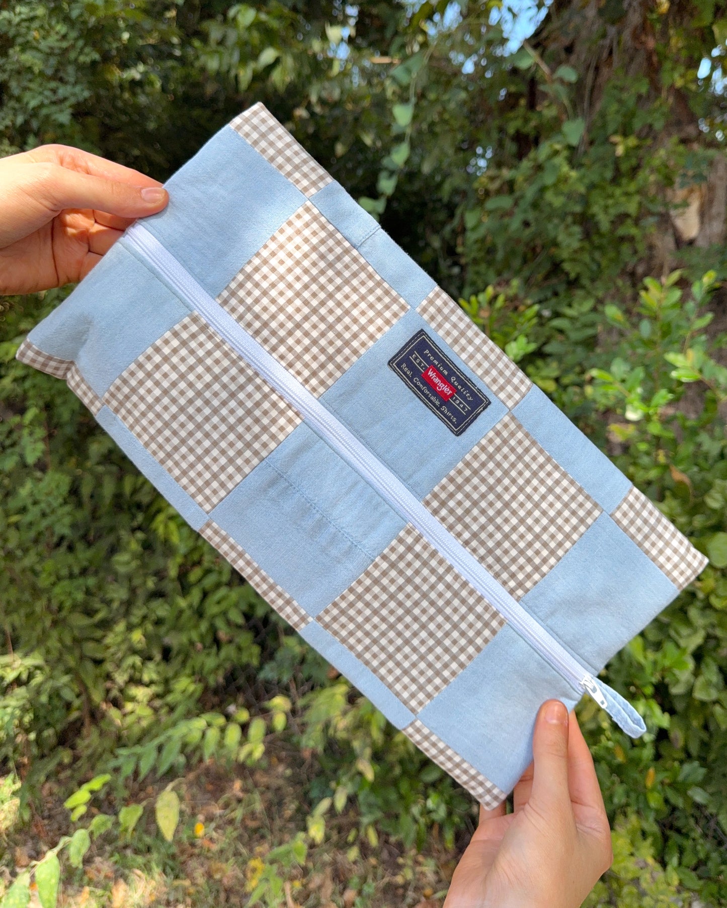 Upcycled Wrangler Denim Zipper Pouch