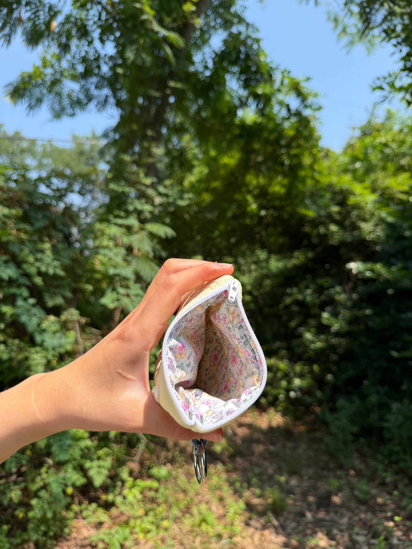Upcycled Keychain Wallet - Heart