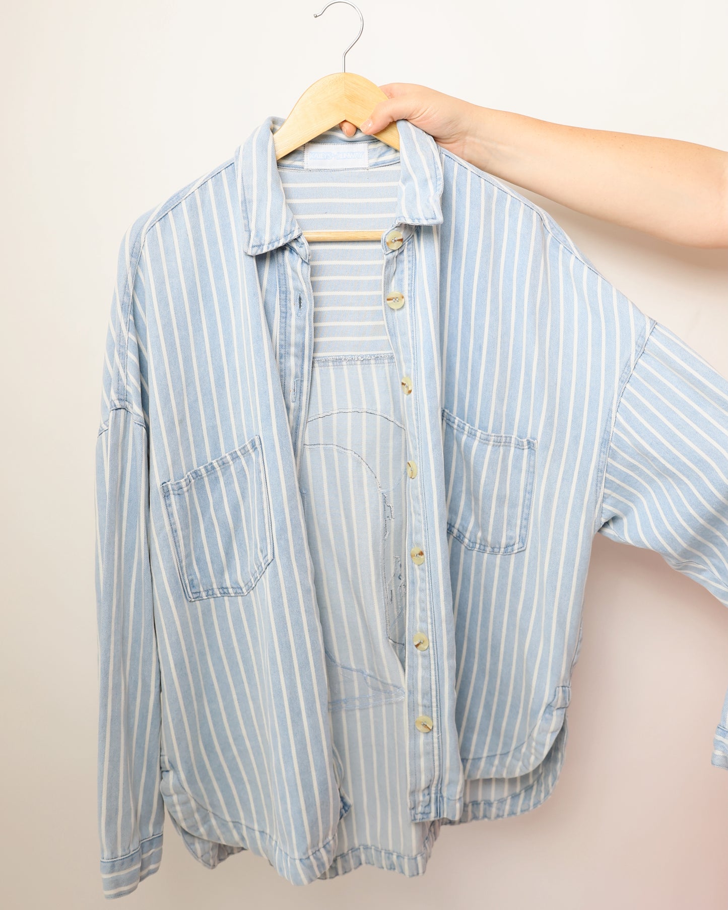 Upcycled Denim Flannel – Cowgirl Boots (L)