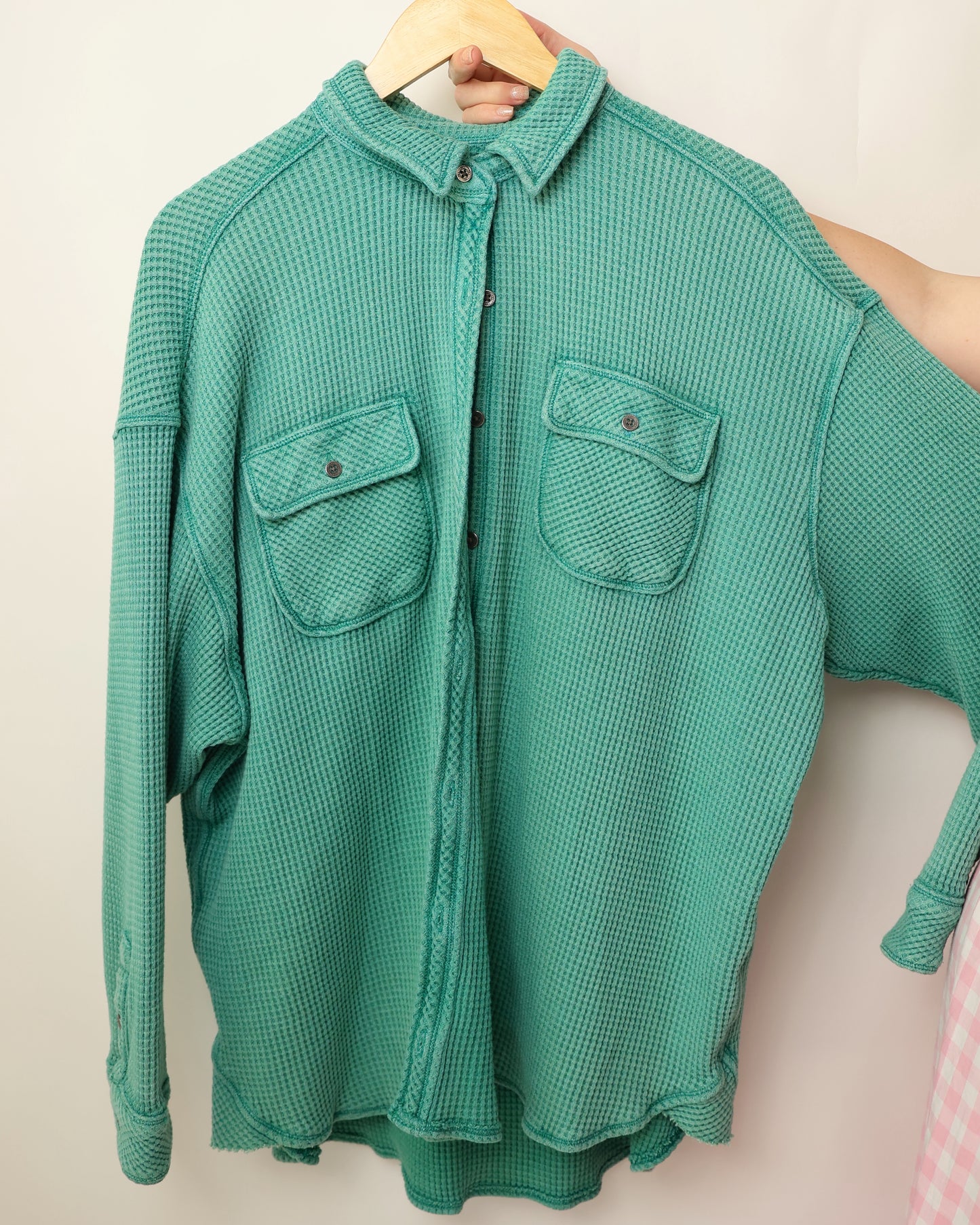 Upcycled Waffle Shirt – Yee Haw Edition (M Oversized)