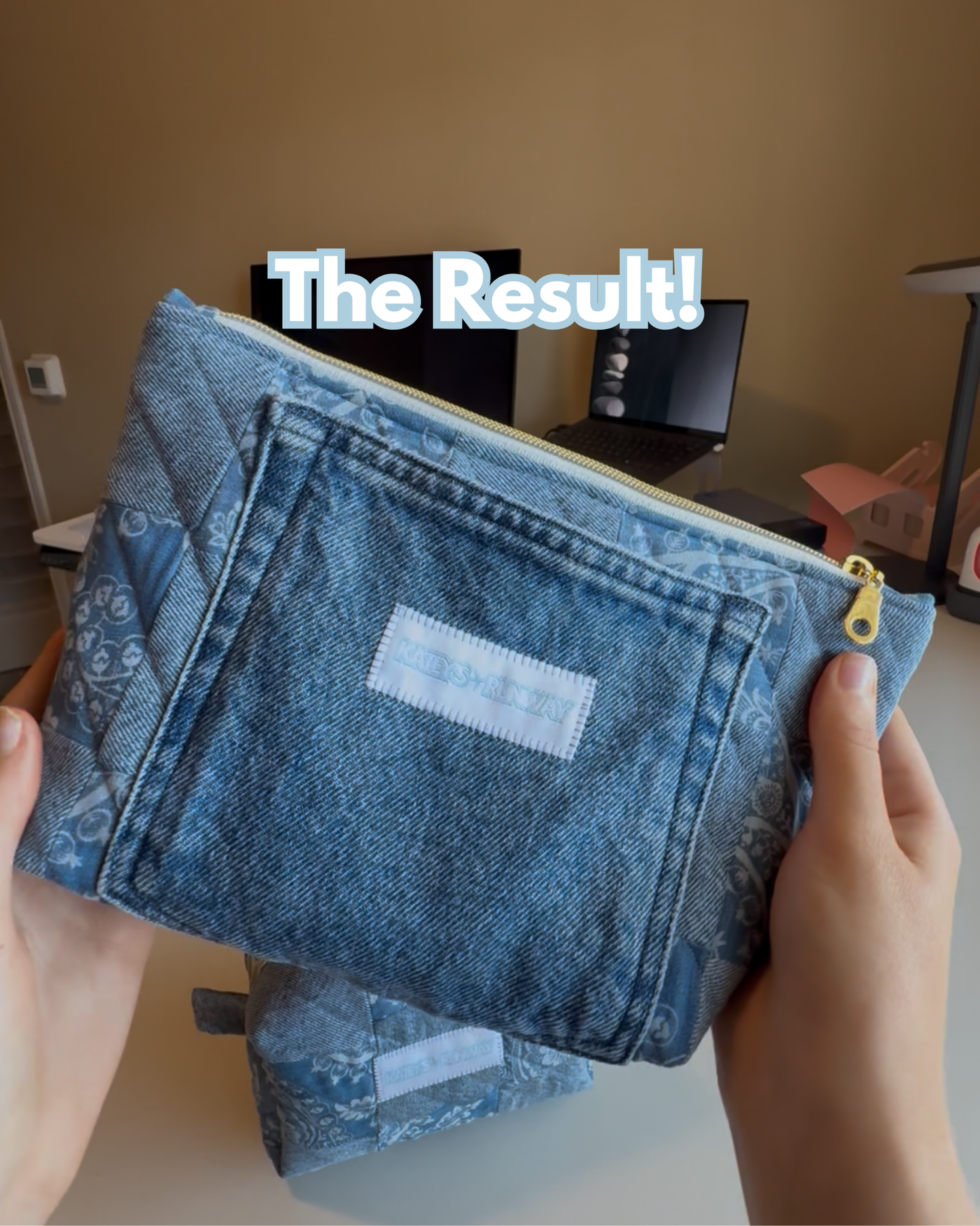 Upcycled Denim Patchwork Pouch