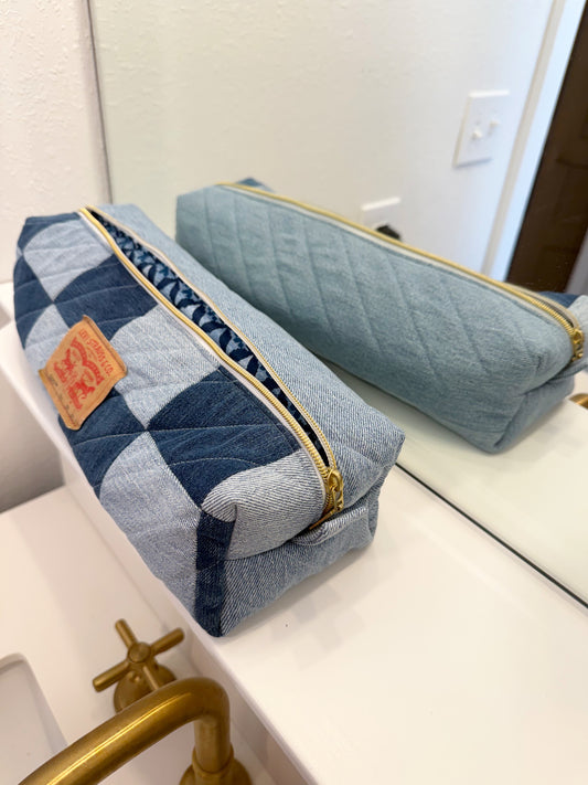 Upcycled Hot Tools Travel Bag - Half Patchwork