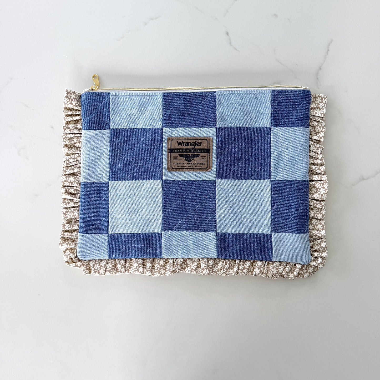 Laptop Sleeve - Patchwork Denim 2