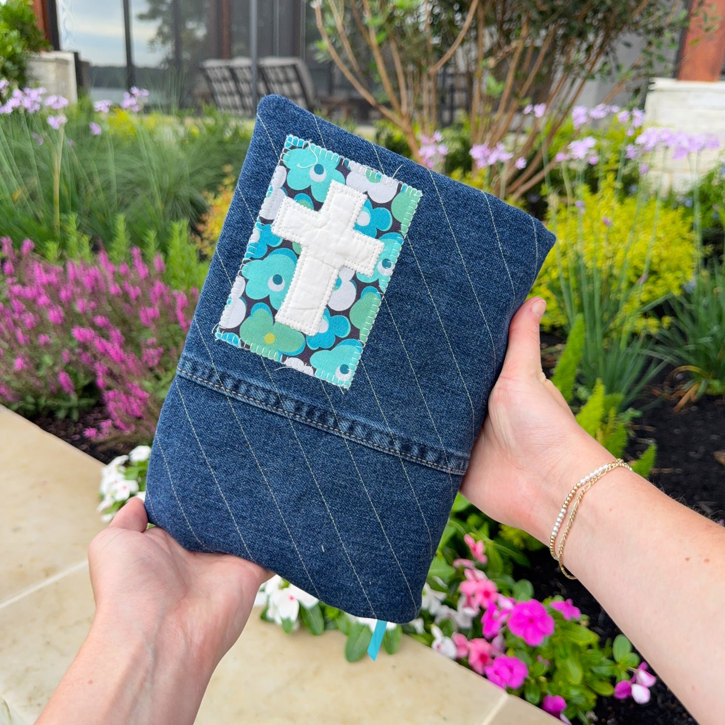 Patchwork Petals Bible cover
