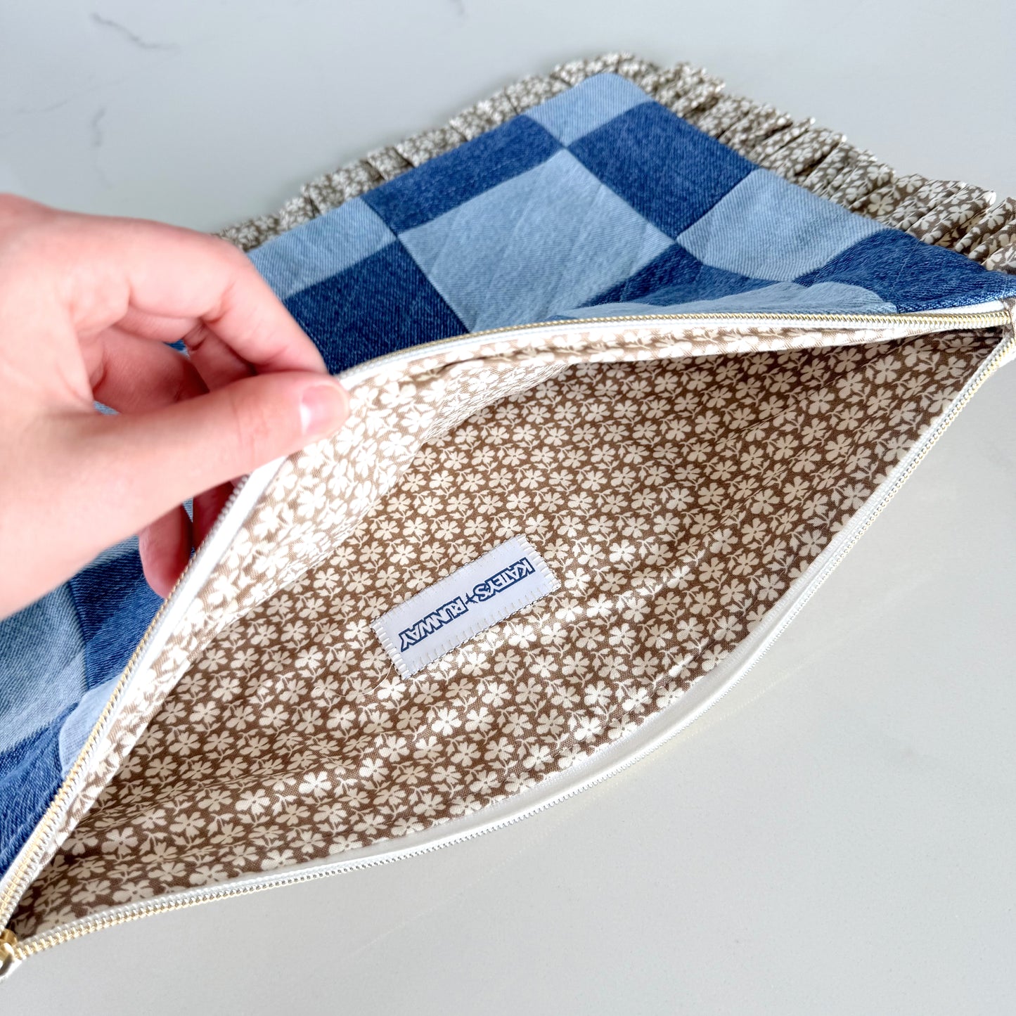 Laptop Sleeve - Patchwork Denim 2
