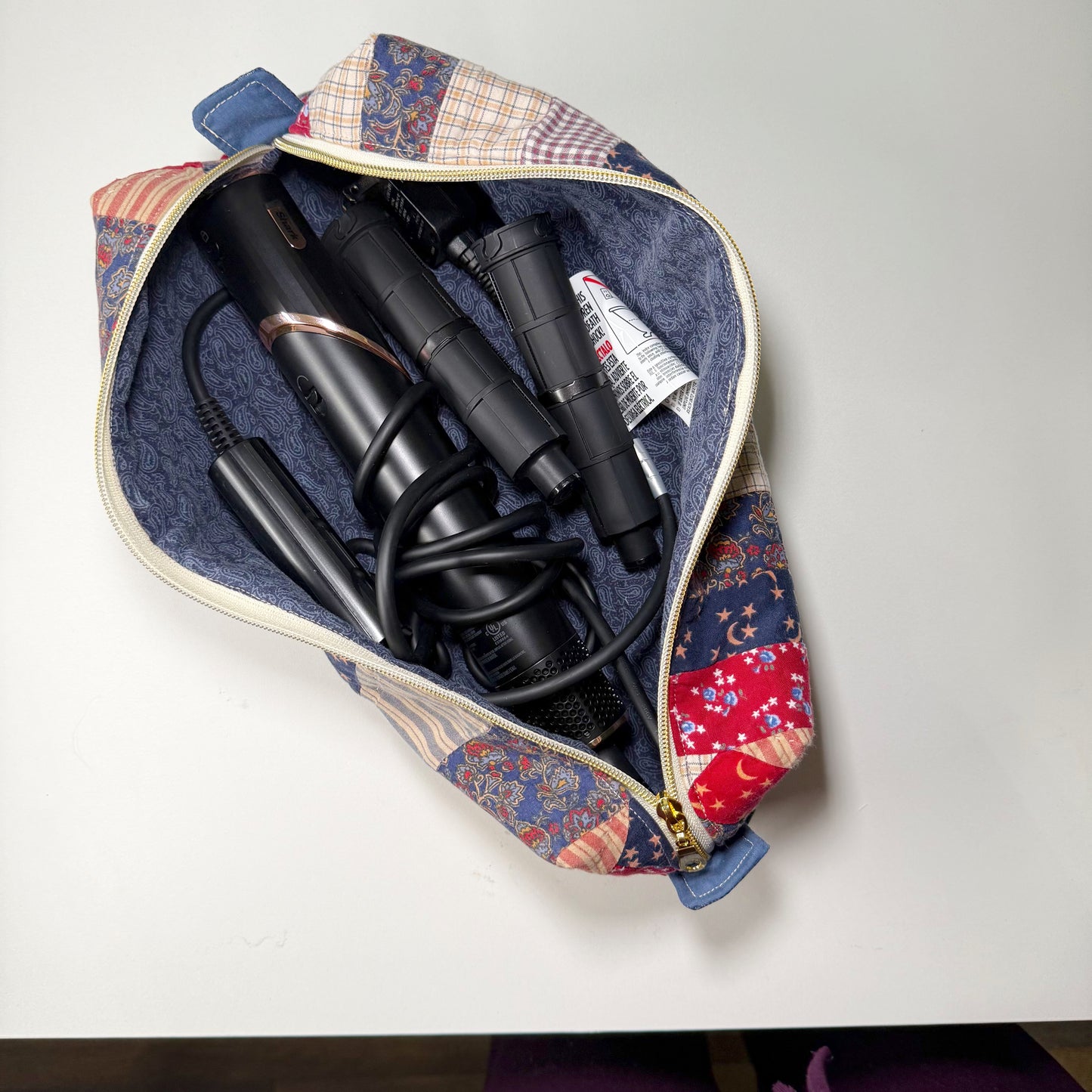 Upcycled Hot Tools Bag - USA #2