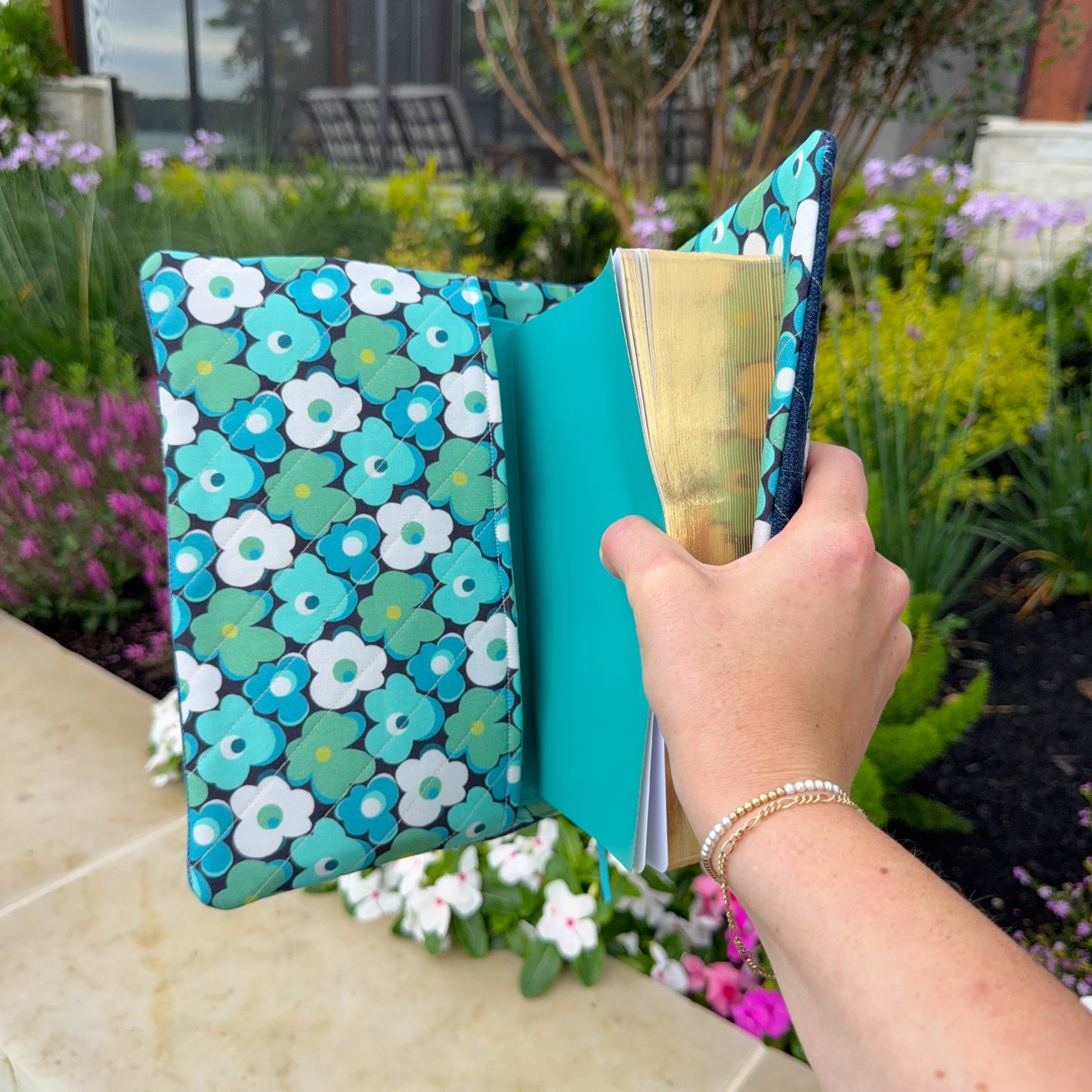 Patchwork Petals Bible cover