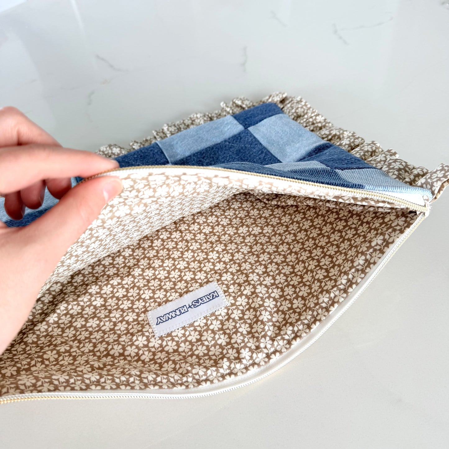 Laptop Sleeve - Patchwork Denim