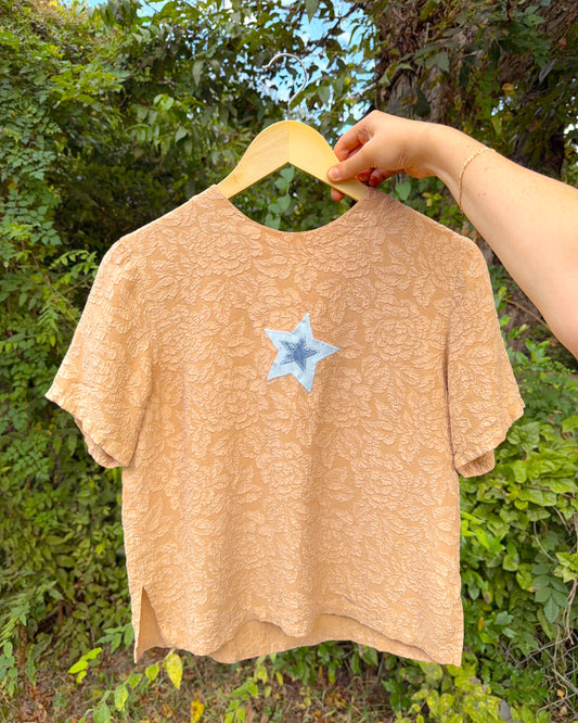 Upcycled Vintage Silk Shirt – Let’s Rodeo Edition (Petite S)