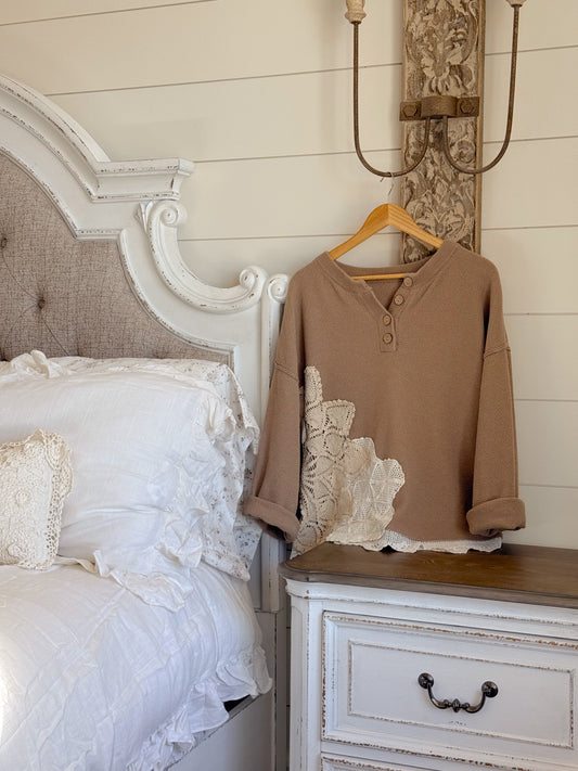 doilies lovin’ sweater