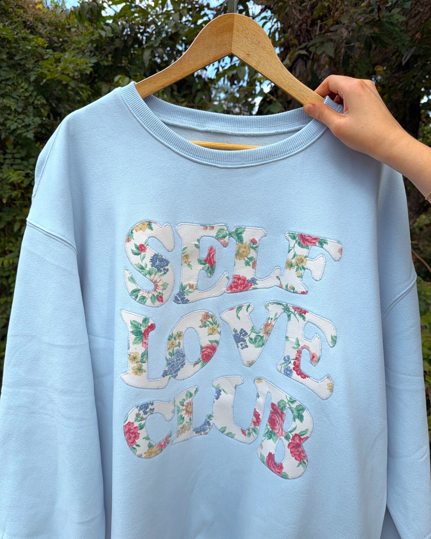 Self Love Club Upcycled Crewneck