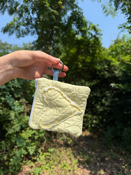 Upcycled Keychain Wallet - Heart