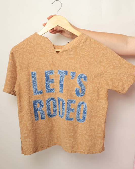 Upcycled Vintage Silk Shirt – Let’s Rodeo Edition (Petite S)